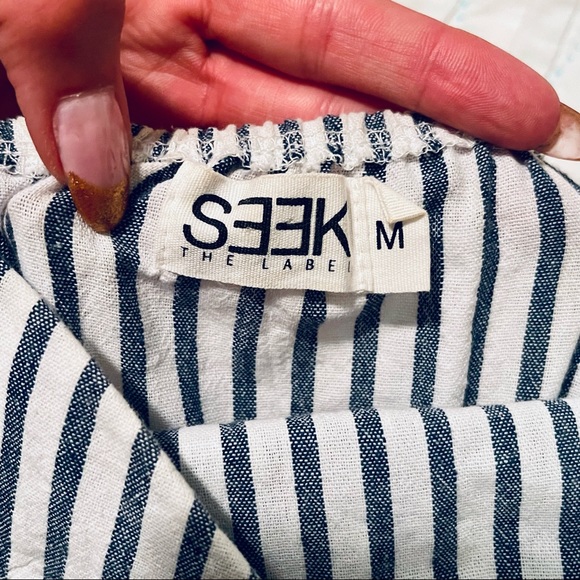 LF SEEK The Label Striped Romper, Size M - Picture 6 of 6